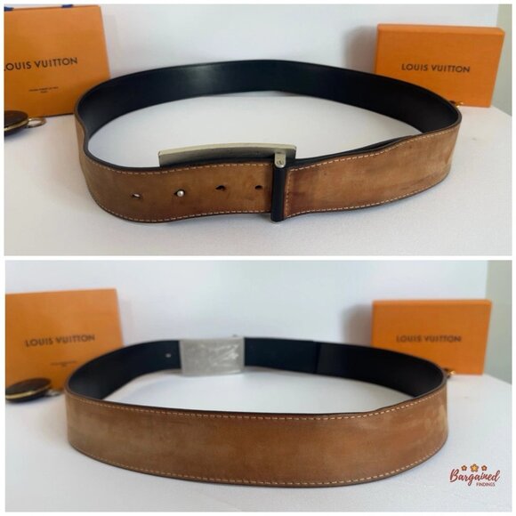 Authentic Louis Vuitton Black Leather Infini Ceinture Jeans Belt Size 100/40 - Picture 5 of 13